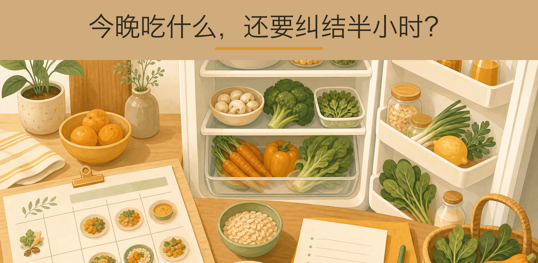 CookCanvas 产品概览：AI 一周饮食计划、冰箱拍照识食材、智能购物清单、可溯源营养记录